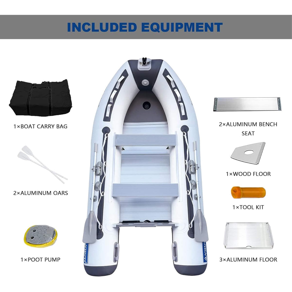 10FT 5-Person Inflatable Dinghy Transom Sport Tender Boat (SAK26183)