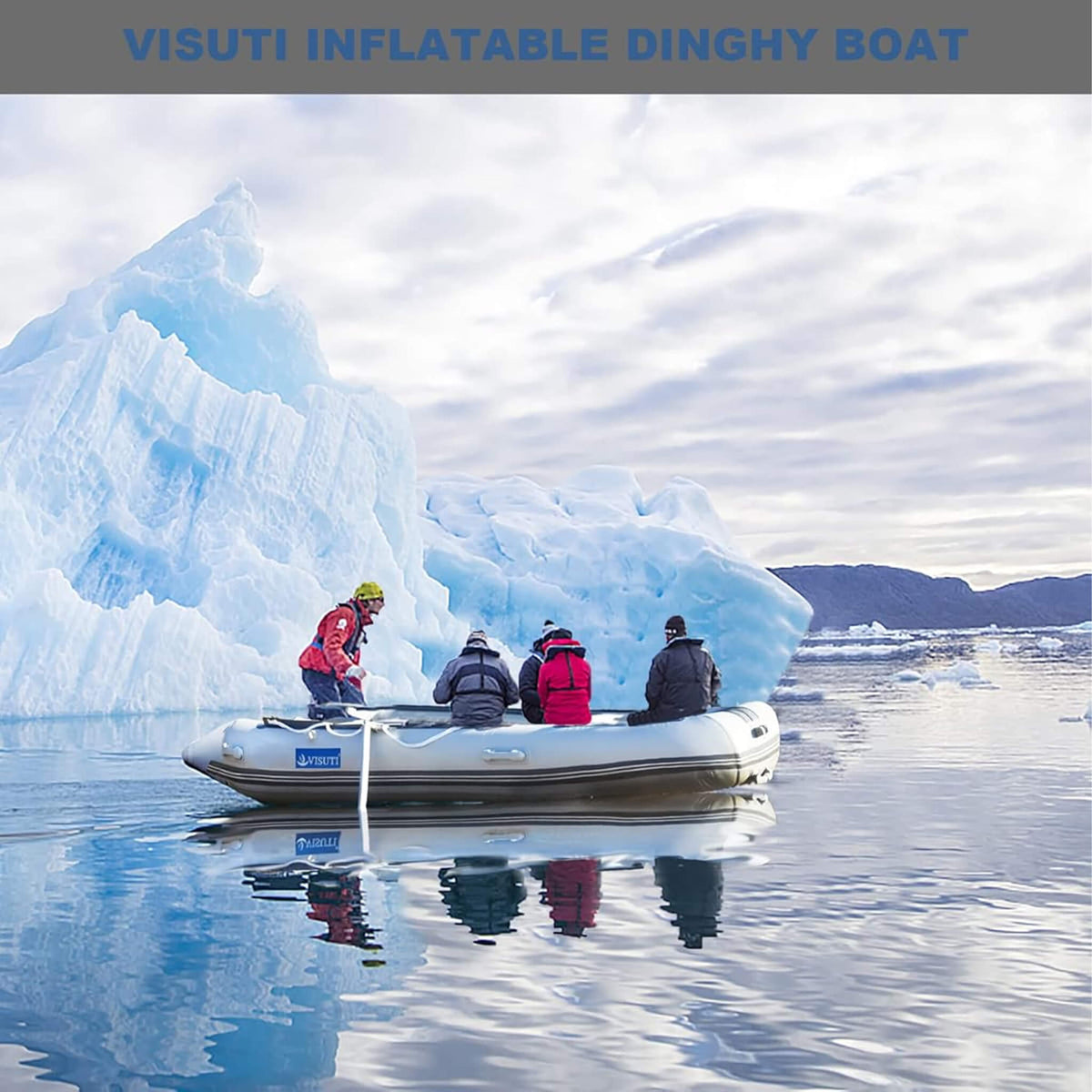 10FT 5-Person Inflatable Dinghy Transom Sport Tender Boat (SAK26183)