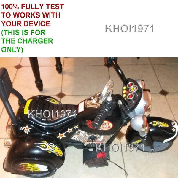 AC Charger Adapter for Little Rider Harley Wild Kids Ride-On Bike Model 8=F-80 YJ119B