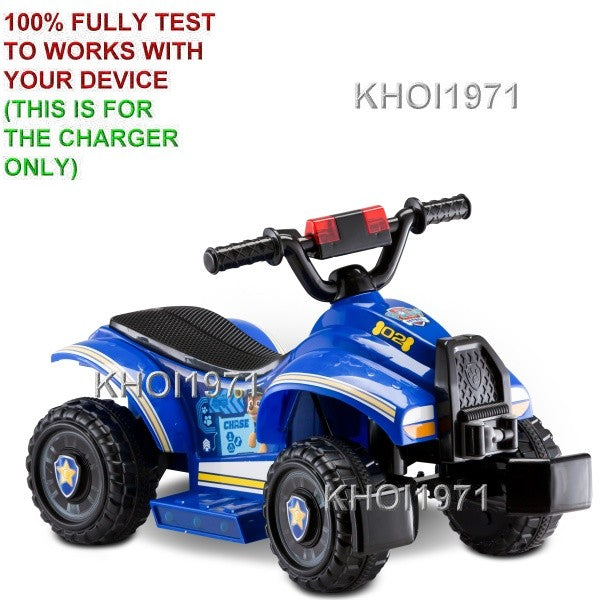 6V AC Wall Charger Adapter for Kidtrax Paw Patrol Chase Ride-On Battery KT1378WM