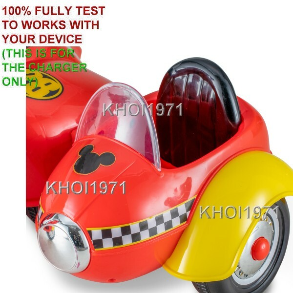 AC Wall Charger Adapter for KidTrax KT1490WM Mickey Mouse Scooter Side Car Ride-On Toy