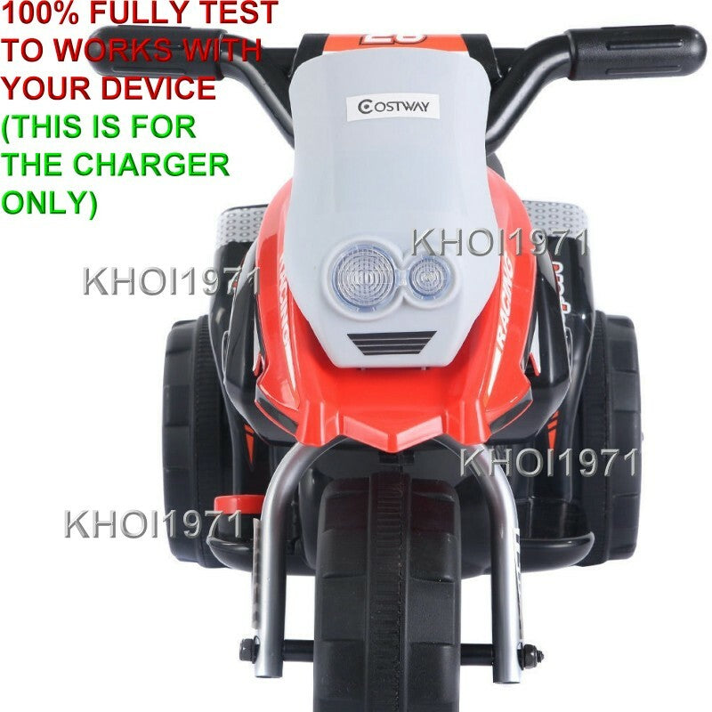 AC Charger Adapter for 6V 3-Wheel Ride-On Motorcycle TY324110
