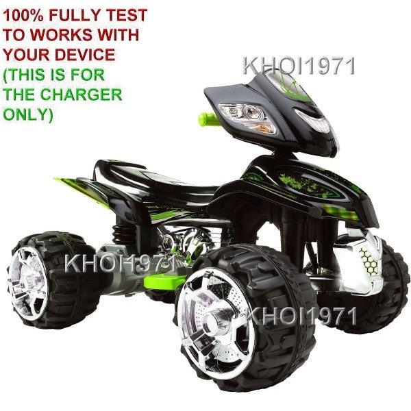 12-Volt AC Wall Charger Adapter for Monster Trax Quad Bike 4-Wheeler – Black and Green