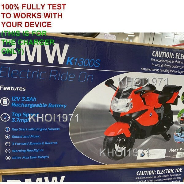 12V AC Wall Charger Adapter for BMW K1300S Motorcycle Ride-On Battery TY5838USA