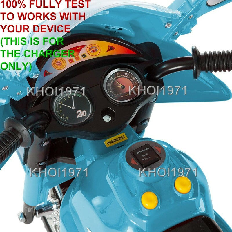 Wall Charger AC Adapter for 3-Wheel Little Rider Trike Motorcycle Ride-On Toy