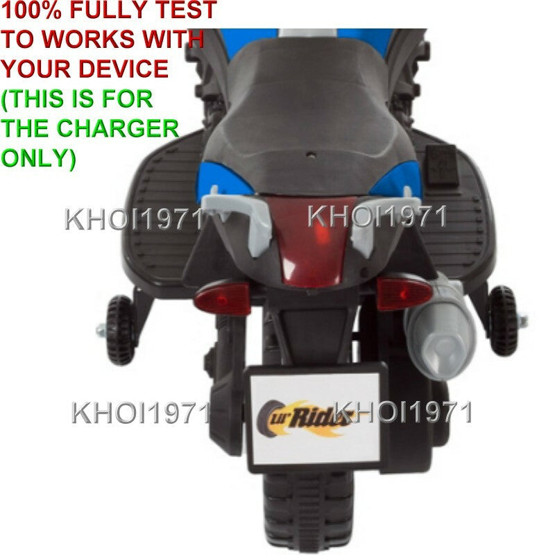 AC Wall Charger Adapter for Little Rider Motorcycle Ride-On with Training Wheel