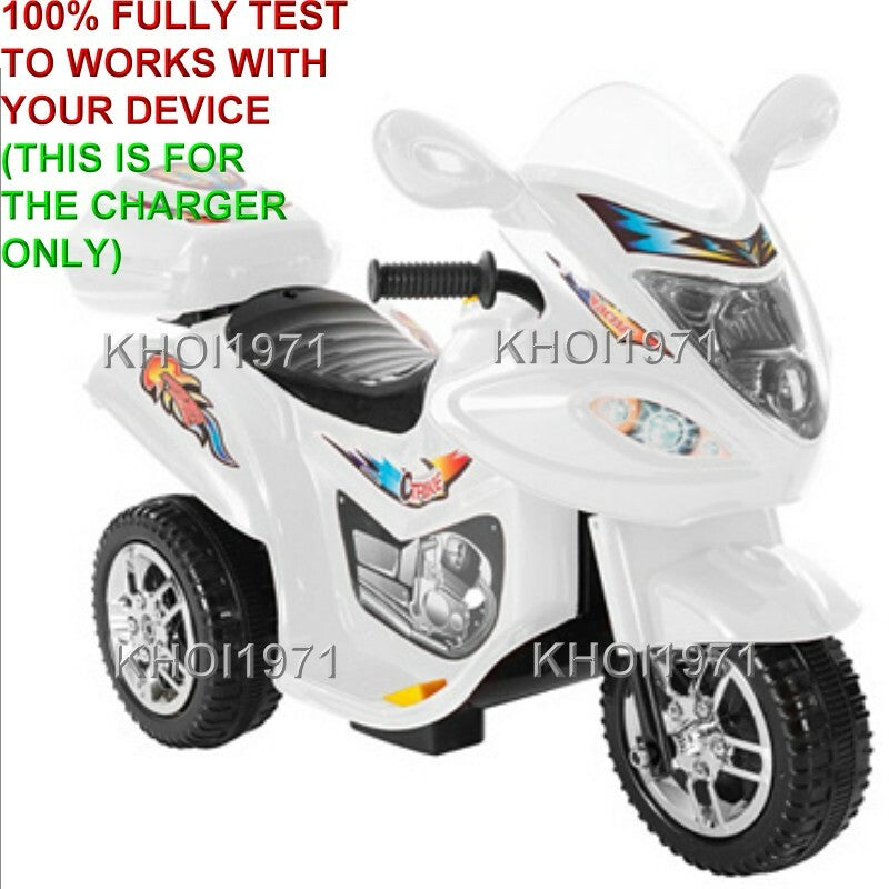 AC Wall Charger Adapter for 3-Wheel Little Rider Trike Motorcycle Ride-On Toy