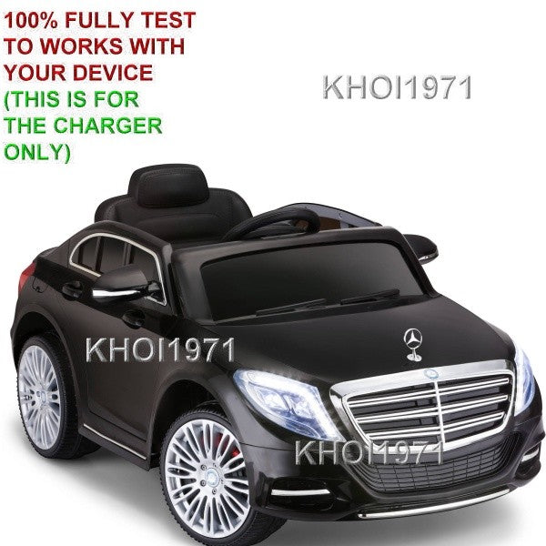 Black AC Wall Charger Adapter for Kidtrax Mercedes Benz S600 KT1254SC Ride-On Toy