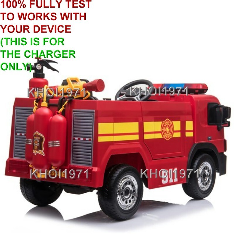 AC Charger Adapter for 12V Blazin Wheels Fire Truck Ride-On Battery