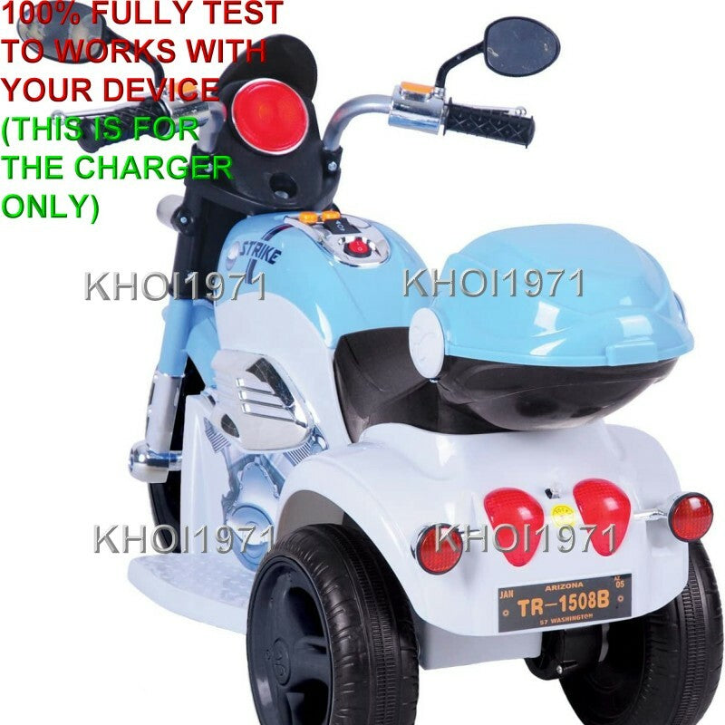 AC Wall Charger Adapter for Blue 1215 Kid Motorz 6V Ride-On Motorbike Battery