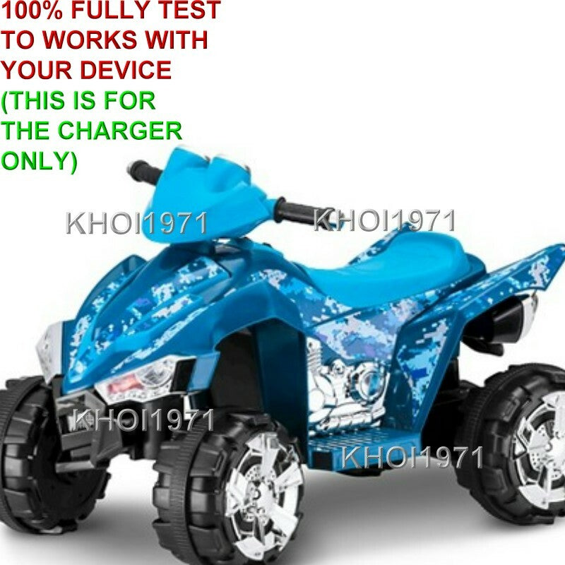 6V AC Wall Charger Adapter for Blue KT1158TGA KidTrax Camo Ride-On ATV