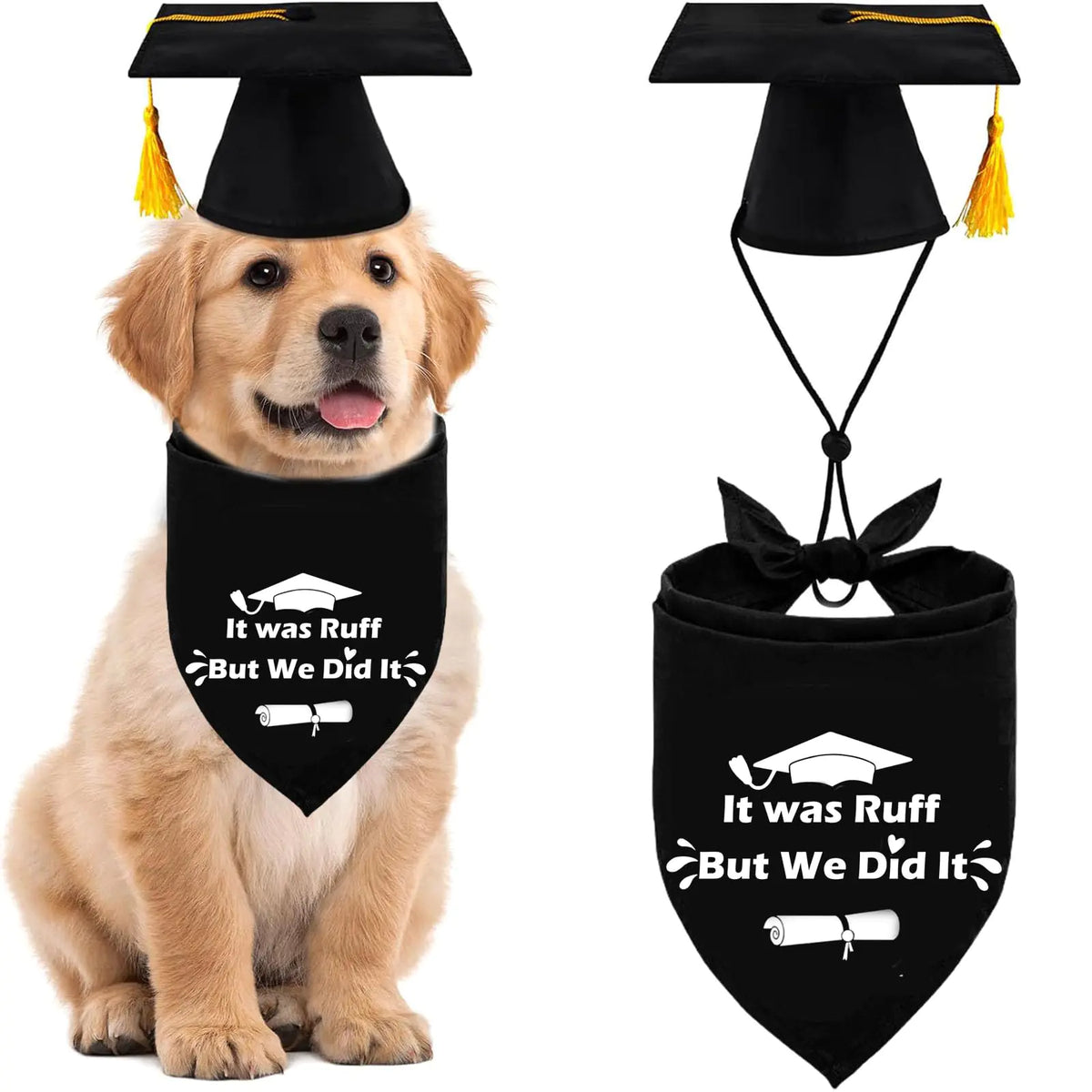 Dog Graduation Cap and Gown