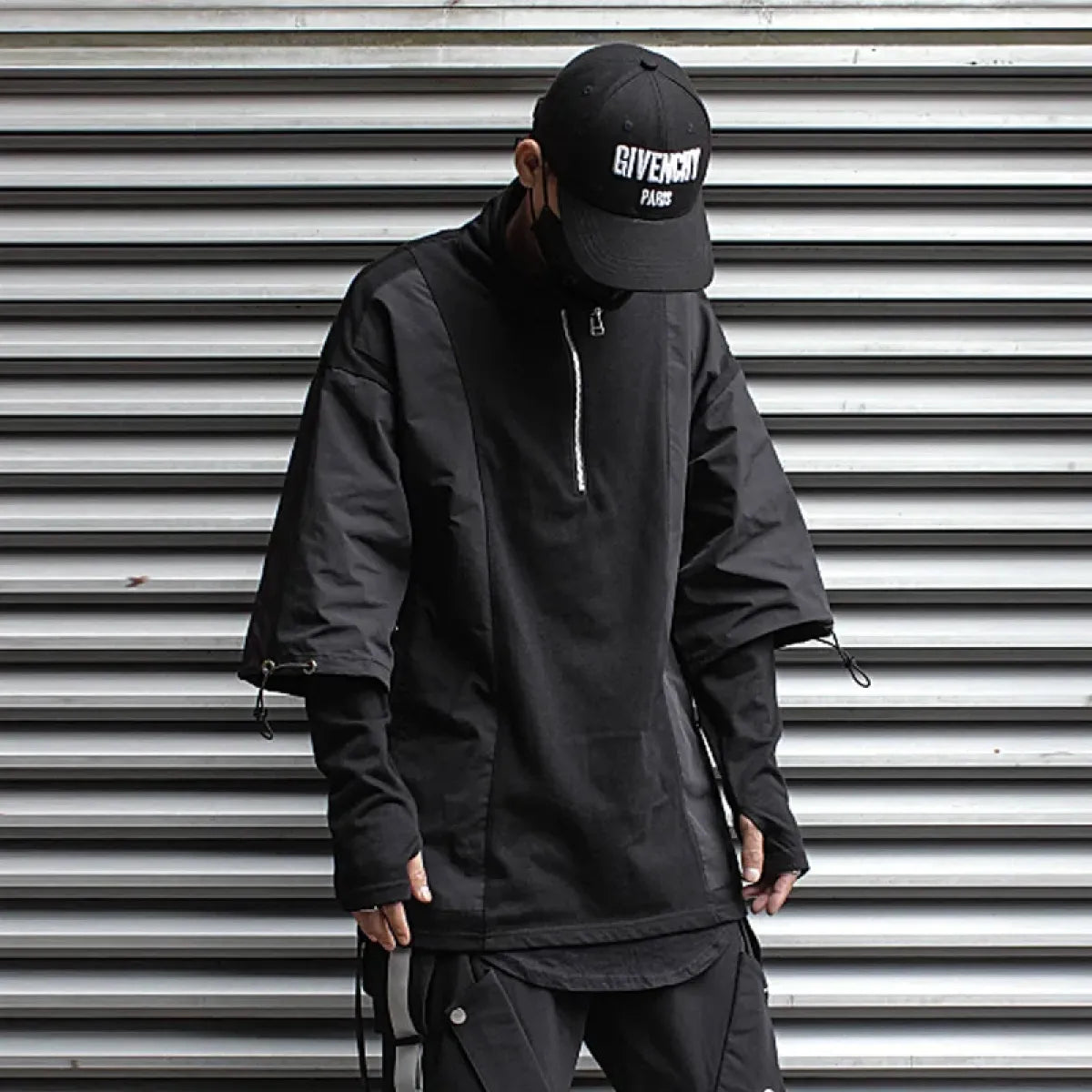 Techwear Zip Turtleneck Sweatshirt