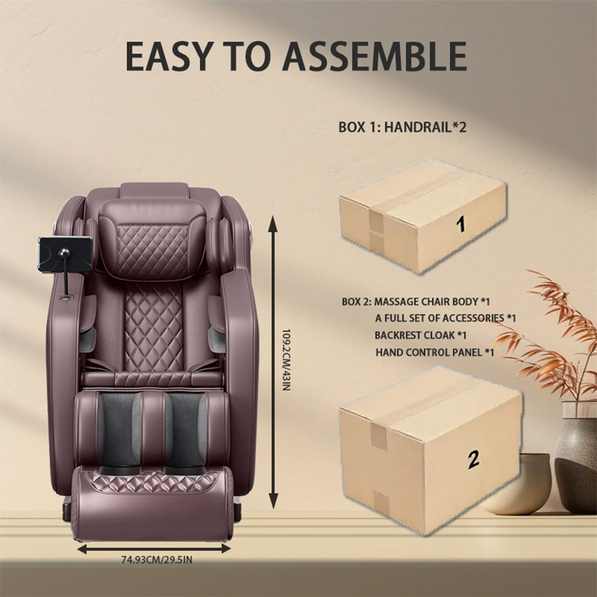 Zvz Premium Zero Gravity Full Body Massage Chair With Smart Display (SAK63108)
